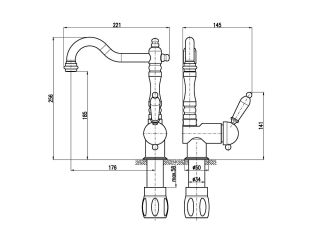 Смеситель для кухни Rav Slezak Labe L008.5/8Z золото